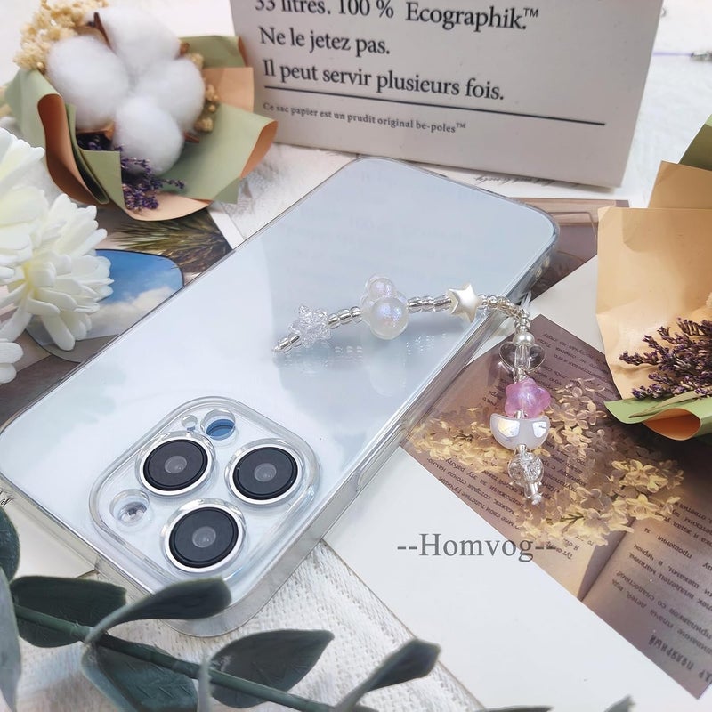 cioatu 1-4PCS Cute Phone Charms Aesthetic Y2K Cell Phone Charms Strap Strawberry Butterfly Star PhoneCharm Y2K Accessories for Bag Keychain Airpods Camera Pendants Decor - Image 4